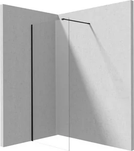 Deante Prizma Ścianka prysznicowa walk-in nero 80cm KTJ_N38P - Ścianki i drzwi prysznicowe - miniaturka - grafika 1