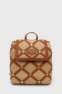 Plecaki - Love Moschino plecak damski kolor beżowy mały gładki - miniaturka - grafika 1
