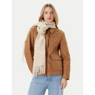 Szalik Tommy Hilfiger Script Logo AW0AW17786 Beżowy - Apaszki i szaliki damskie - miniaturka - grafika 1