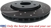 Tarcze hamulcowe - Przednia NAWIERCANA NACINANA tarcza hamulcowa 302mm EBC seria GD Fiat Freemont - miniaturka - grafika 1