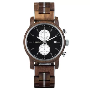 Zegarek Męski zegarek drewniany Niwatch CHRONO - ORZECH - Zegarki męskie - miniaturka - grafika 1