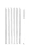 Pozostałe akcesoria barmańskie - Vialli Design Vialli Design Vita Glass Long 6 Szt Transparentne Słomki Wielorazowe Do Napojów I Drinków Szklane Ze Szczoteczką - miniaturka - grafika 1