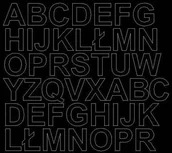 Pasmanteria - Litery samoprzylepne 3 cm czarny matowy - Matowa - miniaturka - grafika 1