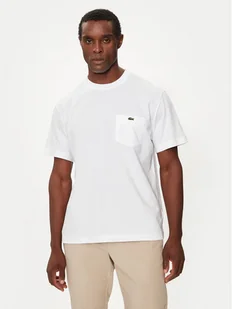 Lacoste T-Shirt TH2827 Biały Regular Fit - Koszulki męskie - miniaturka - grafika 1