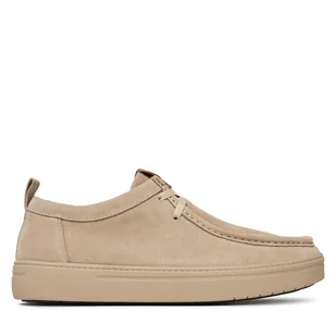 Półbuty Tommy Hilfiger Modern Light Suede Moc Toe Shoe FM0FM05501 Beżowy - Półbuty męskie - miniaturka - grafika 1