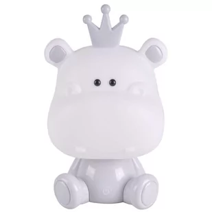 Polux Lampka nocna LED 2.5W HIPOPOTAM SZARY barwa ciepła biała 314765 - Lampy sufitowe - miniaturka - grafika 1