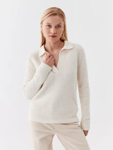 Calvin Klein Sweter K20K205837 Écru Regular Fit - Swetry damskie - miniaturka - grafika 1
