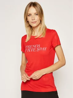 Koszulki i topy damskie - Guess T-Shirt W93I85 K7DM0 Czerwony Regular Fit - grafika 1