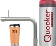 Baterie kuchenne - "QUOOKER FRONT VAQ PRO3 bateria ze stali nierdzewnej i 100°C (3FRONTRVS)" (2-pozycyjna) bateria zlewozmywakowa z funkcją wrzątku 100°C *W zestawie kubek termiczny - miniaturka - grafika 1