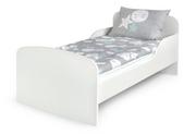 Łóżka dla dzieci i młodzieży - Łóżko białe, drewniane dla dzieci, z materacem, 140x70 cm - miniaturka - grafika 1