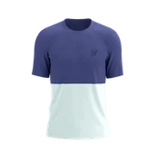 Koszulki sportowe męskie - COMPRESSPORT Koszulka biegowa PERFORMANCE SS T-SHIRT orient blue/star white - miniaturka - grafika 1