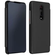 Etui i futerały do telefonów - Etui z klapką, lustrzane etui do Xiaomi Mi 9T, stojące etui – czarne - miniaturka - grafika 1