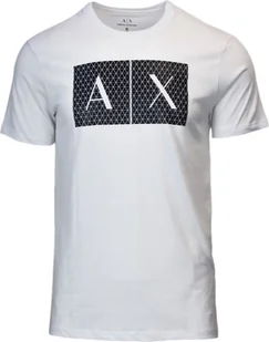 ARMANI EXCHANGE T-shirt męski bawełna biały GR36490 - Rozmiar: L - Koszulki męskie - miniaturka - grafika 1
