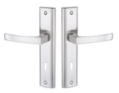 Klamki - Kuchinox Klamka drzwiowa Aria długi szyld na klucz satyna - miniaturka - grafika 1