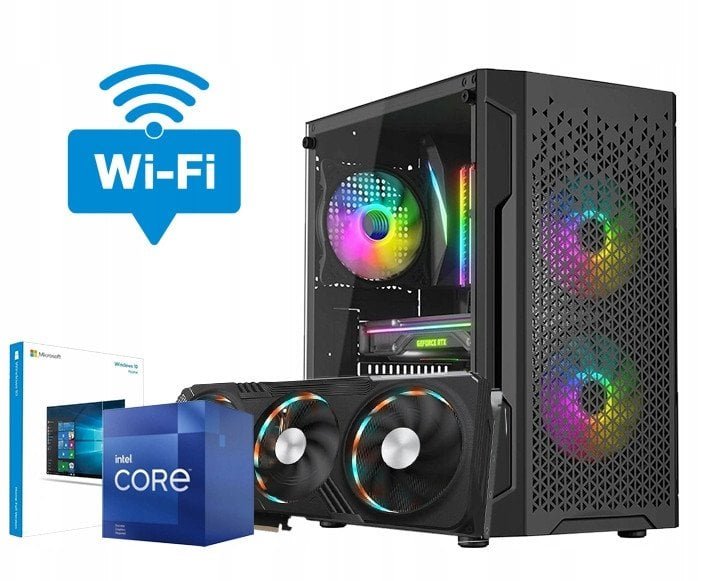 KOMPUTER GAMINGOWY DO GIER INTEL Core i5 14400 16GB RTX 3050 SSD 1TB W11 3xRGB