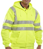Bluzy męskie - BeeSwift B seen bluza z kapturem z Hi-VIS SAT/Yellow  Large HOODED SWEATSHIRT SAT YEL L - miniaturka - grafika 1