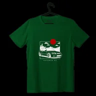 Odzież do sportów motorowych - T-shirt koszulka Honda Civic VI JDM zielona-S - miniaturka - grafika 1