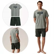 Piżamy damskie - PIŻAMA MĘSKA bawełniana krótka NMP-396 Wild wygodna Atlantic *XL - miniaturka - grafika 1