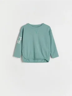 Reserved - Longsleeve z napisami - zielony - Bluzki dla niemowląt - miniaturka - grafika 1