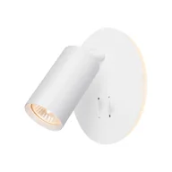 Lampy ścienne - Kinkiet ścienny Spf biały 2xGU10x5W z włącznikiem do sypialni wym: 16 x 5,5 x 5,5 cm aluminium IP20 Videx - miniaturka - grafika 1