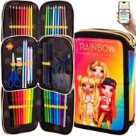 Piórniki - DUŻY PIÓRNIK JUMBO RAINBOW HIGH – 3 KOMORY + 40 elementów – KREDKI, FLAMASTRY, NOŻYCZKI Piórnik Dla Dziewczynki + EBOOK-1 - miniaturka - grafika 1