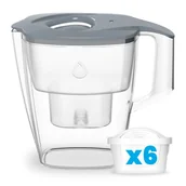 Dzbanki filtrujące - Dzbanek Filtrujący Dafi Mila Stalowy 3L Manualny 6 Wkładów Unimax - miniaturka - grafika 1