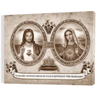 Ikony i obrazy sakralne - Obraz religijny na płótnie Serce Maryi i Serce Jezusa - miniaturka - grafika 1