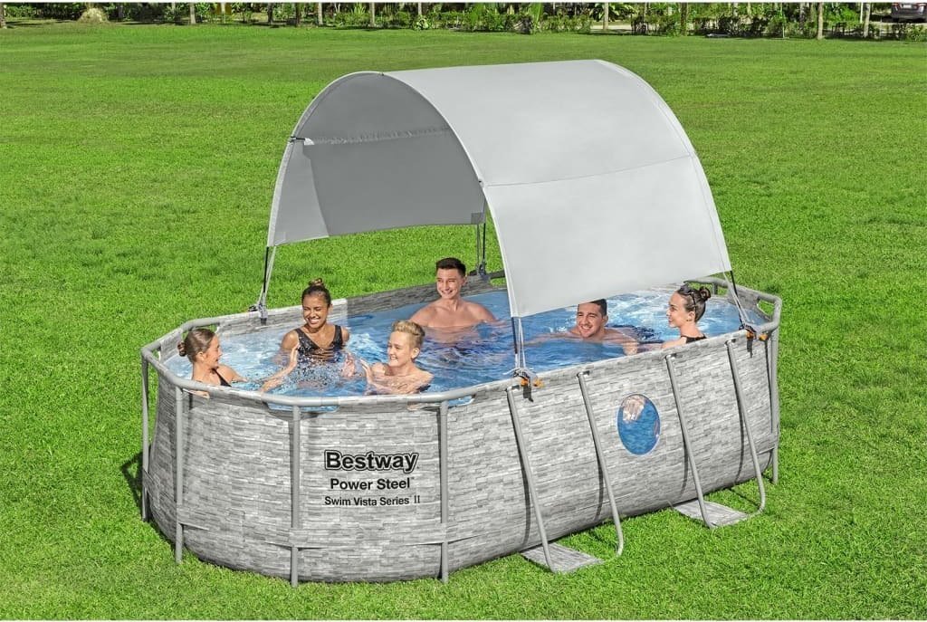 BESTWAY Zadaszenie do basenu naziemnego, białe