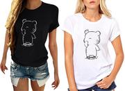 Koszulki i topy damskie - Koszulka T-Shirt Damski z krótkim rękawem nadruk MIŚ 2 kolory - miniaturka - grafika 1