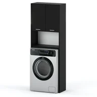 Szafki łazienkowe - Szafka Łazienkowa Nad Pralkę HUGO Czarny Mat - miniaturka - grafika 1