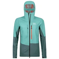 Kurtki i kamizelki sportowe damskie - Damska kurtka softshellowa Ortovox Mesola Jacket W Rozmiar: M / Kolor: jasnoniebieski - miniaturka - grafika 1