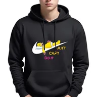 Bluzy męskie - Bluza Unisex JUST CAN'T DO IT Simpsonowie Czarny Rozmiar L - miniaturka - grafika 1