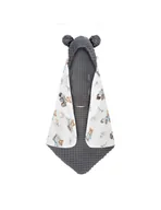 Śpiworki dla dzieci - Bonjour Cherie Kocyk do fotelika samochodowego 90/90 Traktory minky Smoked pearl - miniaturka - grafika 1