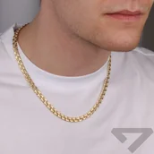 Łańcuszki - Gruby złoty łańcuch Garibaldi 585 6mm - miniaturka - grafika 1