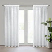 Firany - Firana gotowa na taśmie ALEXI 140x280 Eurofirany biała - miniaturka - grafika 1