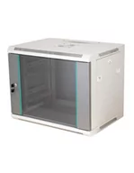 Pozostałe akcesoria sieciowe - Szafka rack wisząca 19&quot; 12U 600x450, niedzielona, drzwi szklane jednoskrzydłowe, tył osłona pełna, osłony boczne zamykane na klu - miniaturka - grafika 1