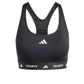 Biustonosze - adidas Damski biustonosz Powerreact Training Medum Support Techfit, L A-B czarny - miniaturka - grafika 1
