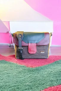 Kolorowa torebka damska listonoszka Skórzna - Torebki damskie - miniaturka - grafika 1