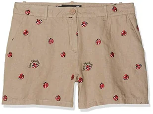 Love Moschino damskie szorty haftowane na całej powierzchni - Spodenki damskie - miniaturka - grafika 1