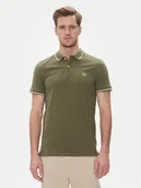 Koszulki męskie - Lee Polo Pique 112363855 Zielony Regular Fit - miniaturka - grafika 1