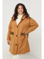 Kurtki damskie - Curvy Lady Kurtka przejściowa w kolorze jasnobrązowym - miniaturka - grafika 1