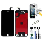 Części serwisowe do telefonów - Mobilevie wyświetlacz LCD Retina + ekran dotykowy na obudowie dla iPhone 6 Plus czarny + narzędzia - miniaturka - grafika 1