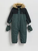 Spodenki dla niemowląt - Reserved - Ocieplany kombinezon z rękawiczkami - zielony - miniaturka - grafika 1