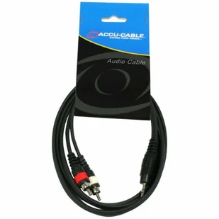 Accu Cable AC-J3S-2RM/3 mini jack stereo/ 2x RCA (cinch) 3m - Inne akcesoria muzyczne - miniaturka - grafika 1