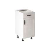 Szafki kuchenne - Szafka Dolna Stojąca 1 Drzwi 1 Szuflada D40S1 Prawa Royal Gała Meble Sosna Nordycka, Biały - miniaturka - grafika 1