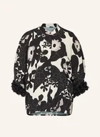 Bluzki damskie - Lilienfels Bluzka Z Lnu Z Rękawami 3/4 schwarz - miniaturka - grafika 1