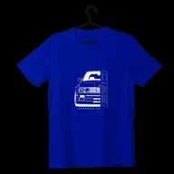 Odzież do sportów motorowych - T-shirt koszulka przód BMW E30 niebieska-XL - miniaturka - grafika 1