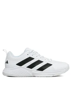 adidas Buty Court Team Bounce 2.0 Shoes HR1239 Biały - Buty sportowe męskie - miniaturka - grafika 1