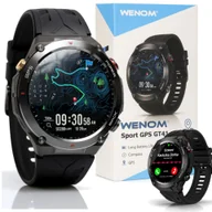 Smartwatch - TEMU Smartwatch WENOM dla Aktywnych – GPS, 107 Trybów Sportowych, Bluetooth 5.2, Długa Bateria, Ekran 1.45” IPS, Aplikacja PL - miniaturka - grafika 1