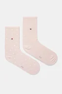 Skarpetki damskie - Tommy Hilfiger skarpetki 2-pack damskie kolor różowy 100001493 - miniaturka - grafika 1